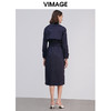 VIMAGE纬漫纪品牌女装春季新款洋气显瘦长款收腰气质风衣外套VA2104103 商品缩略图3
