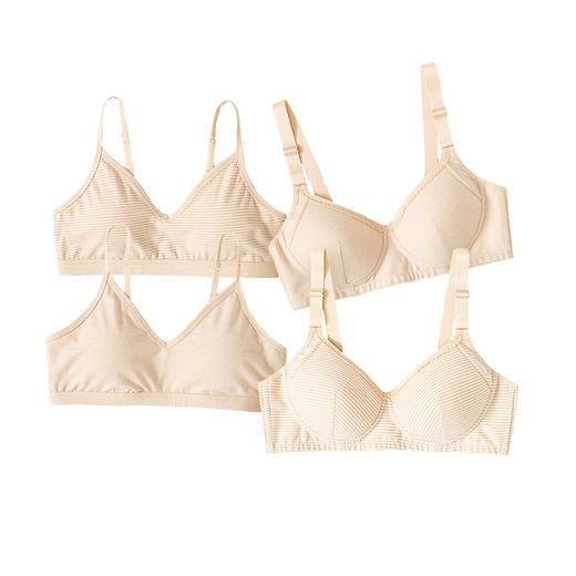 有机棉女士文胸 吊带文胸 吊带内衣  孕妇文胸 运动内衣 一片式 无痕内衣 少女适用 舒适无负担 0%荧光剂 素道敦煌天然有机彩棉织造 舒适安全健康 [漳州仓] 商品图13