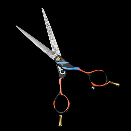 宠物剪【大马士革钢款】 宠缘chonry专业宠物美容剪刀 直剪弯剪牙剪鱼骨剪 商品图2