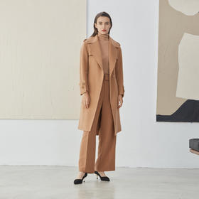 ND92T斯尔丽瑟俪2020年冬季新品翻领时尚修身中长女士毛呢大衣