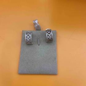 芙丽芙丽/Folli Follie 圆环镂空银色耳钉