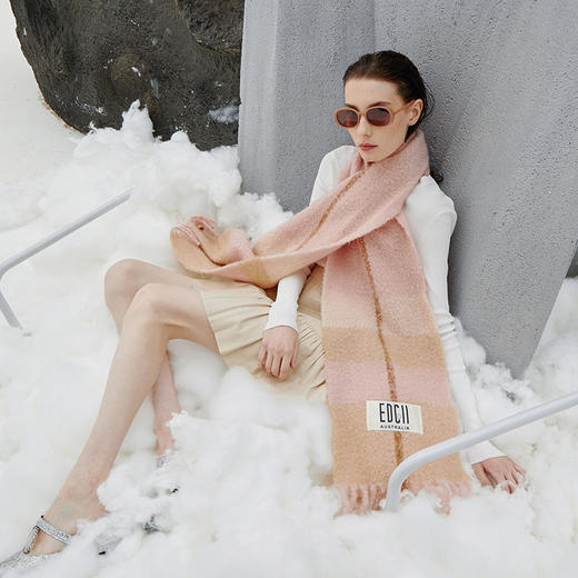 清仓 EDGII2020新款秋冬保暖可爱羊毛棉花糖围巾少女百搭披肩.潮快闪[福利品] 商品图3