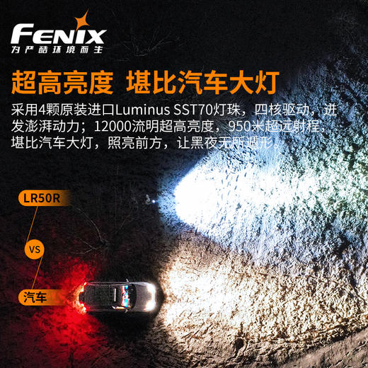 Fenix菲尼克斯 LR50R高性能超亮搜救手电超远射强光LED户外手电筒 商品图2