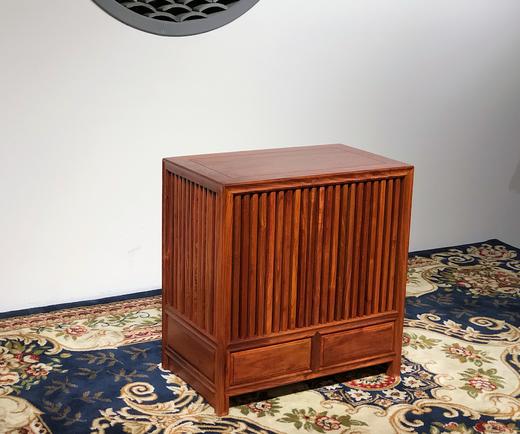 红桥红  家具严选  缅甸花梨（大果紫檀）  【62 带抽屉 梳影小茶水架】 商品图8