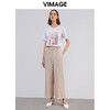 VIMAGE纬漫纪女装春夏款西装休闲裤女宽松裤薄款直筒裤子V1505106D 商品缩略图0