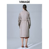  VIMAGE纬漫纪春季新款气质翻领收腰廓形显瘦长款羊毛呢大衣女V1514102 商品缩略图2