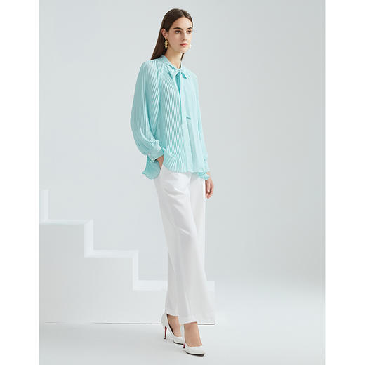 EITIE爱特爱女装春季新款气质显瘦通勤百搭直筒阔腿裤女裤薄A2105711 商品图1