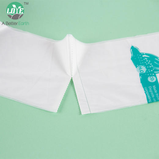 全生物降解环保垃圾袋PLA 可降解垃圾袋家用 平口点断式垃圾袋 商品图1