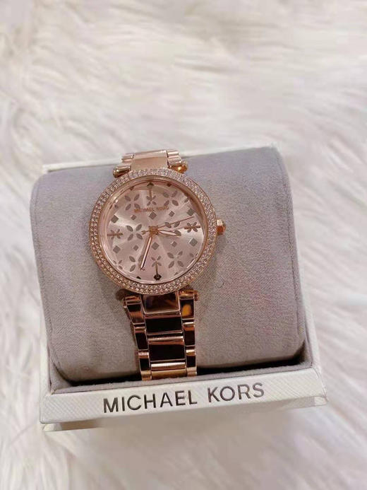 国内现货  MICHAEL KORS/MK 玫瑰金 镂空花朵女表手表33mm表盘 商品图5