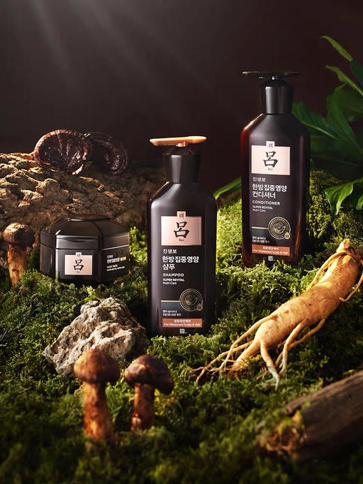 黑吕 洗发水护发素套装灵芝人参焕活头皮抵御老化400ml 商品图1