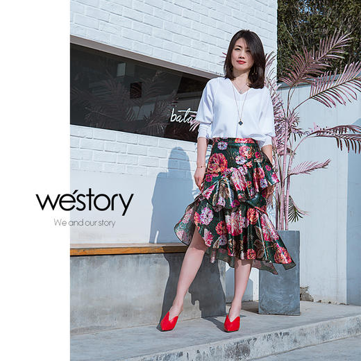 westory欧美尖头深V高跟穆勒拖鞋凉拖女鞋W281J50751 商品图2