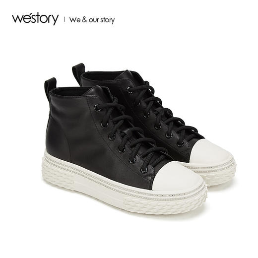 westory商场同款秋冬百搭运动休闲女平底潮鞋两色 W29DF80571 商品图0
