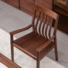 【现代实木风-NJT4204C03书椅】现代实木/ 现代简约/书房/北美黑胡桃/实木书椅 商品缩略图1