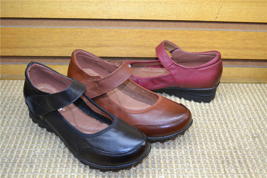 2016豪行春秋季新款25146091专柜正品牛皮坡跟低跟休闲女鞋单鞋 商品图1