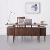【现代实木风-NJT4101-160C03书桌】现代实木/代简约/书房/北美黑胡桃/实木书桌 商品缩略图0