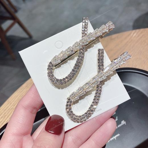 【韩版水钻水晶锆石创意鸭夹刘海碎发发卡】侧边夹ins简约发饰女发夹 商品图3