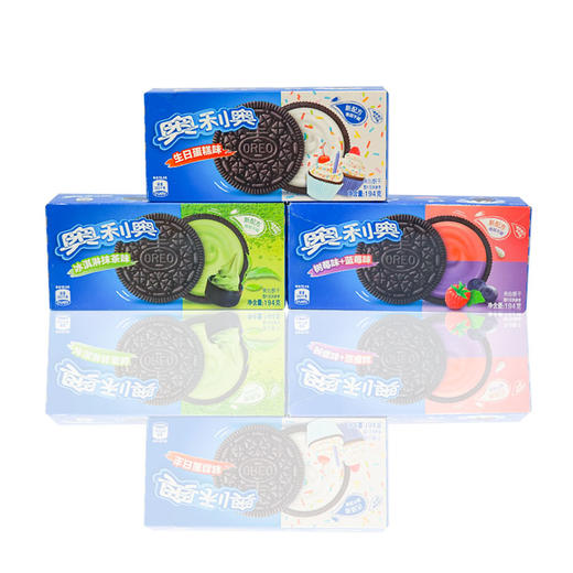 奥利奥缤纷双果味蓝莓味+树莓味夹心饼干【194g】 商品图0
