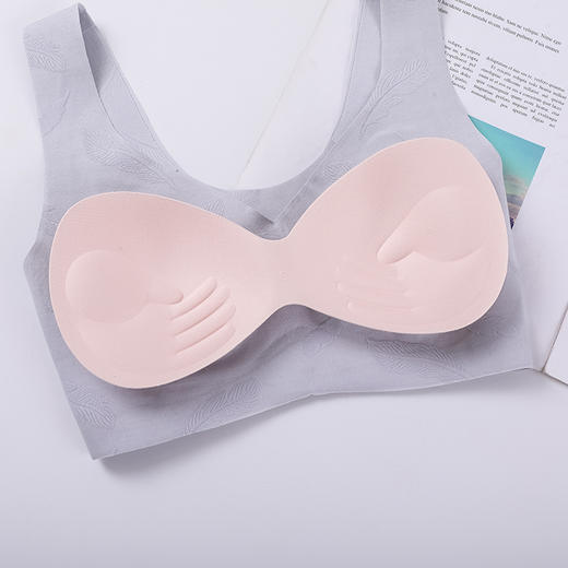 【秒杀品不退不换】皇家丽美轻羽系列背心式无痕收副乳内衣裸感无钢圈文胸套装女WW016 商品图5