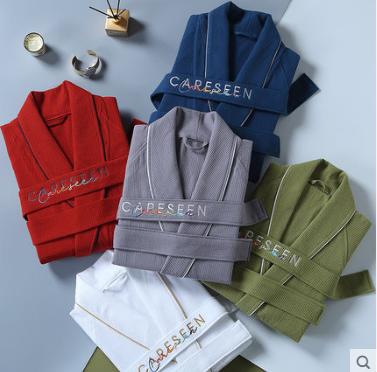 康尔馨 酒店浴袍 女款长款可穿纯棉成人吸水春秋款全棉毛巾浴袍 商品图1