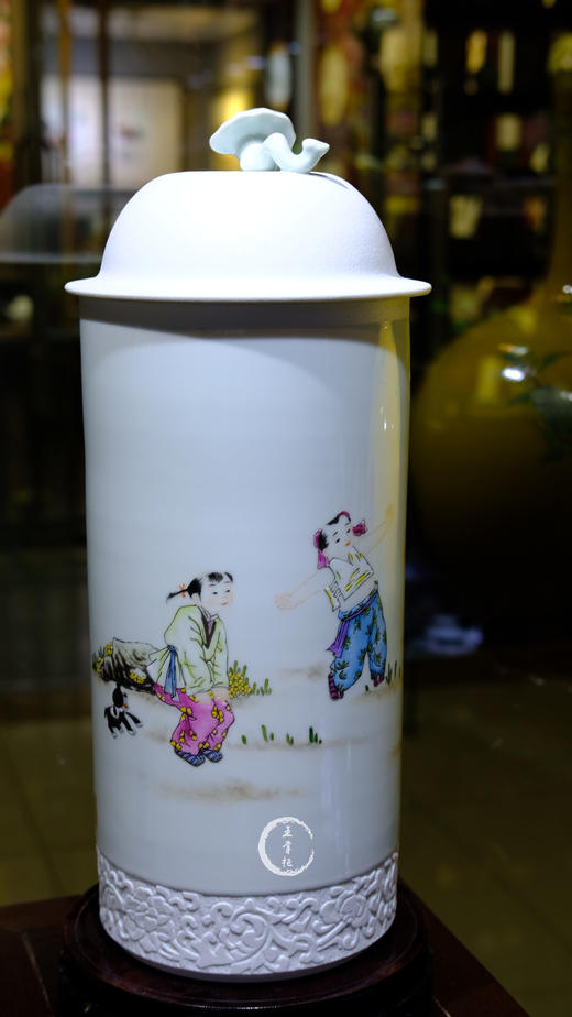 胡庆阳：粉彩悦自天心图茶叶罐 商品图1