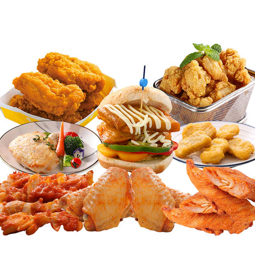 【0205直播秒杀】圣农 牛年全家桶炸鸡小食2335g量贩装