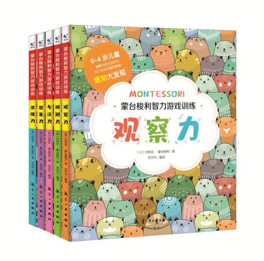 蒙台梭利智力游戏训练 全5册（观察力、辨别力、专注力、想象力、思维力）_HLY 商品图1