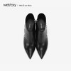 westory2018年新款短靴字母高跟鞋尖头细跟女鞋W284S80231 商品缩略图3