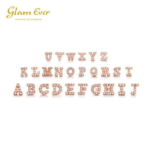 【已下架】积分换购 | GlamEver 全钻字母耳钉简约时尚创意耳环1个.潮快闪[福利品] 商品图5