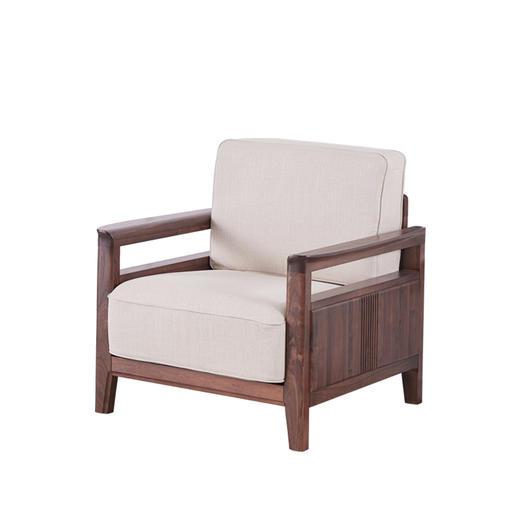 【现代实木风-NJT2101沙发】现代实木/现代简约/客厅/北美黑胡桃/实木沙发 商品图5