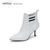 westory2018年秋冬新款短靴皮面切尔西尖头女鞋高跟鞋W284S80021 商品缩略图1