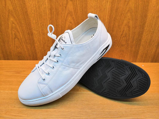 2019春季新款男单鞋豪行19107396真皮学生时尚小白鞋平底板鞋正品 商品图3