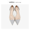 westory2019春夏新款闪亮平底单鞋浅口舒适女鞋W29AE50011 商品缩略图0