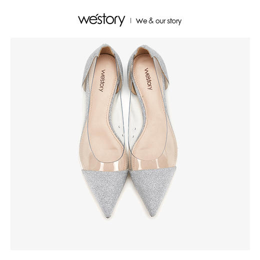 westory2019春夏新款闪亮平底单鞋浅口舒适女鞋W29AE50011 商品图0