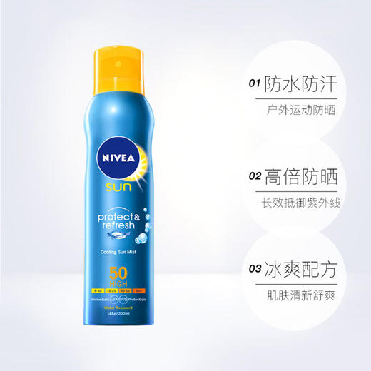 【妮维雅】冰爽透明防晒气雾200ml（效期2023年1月） 商品图2