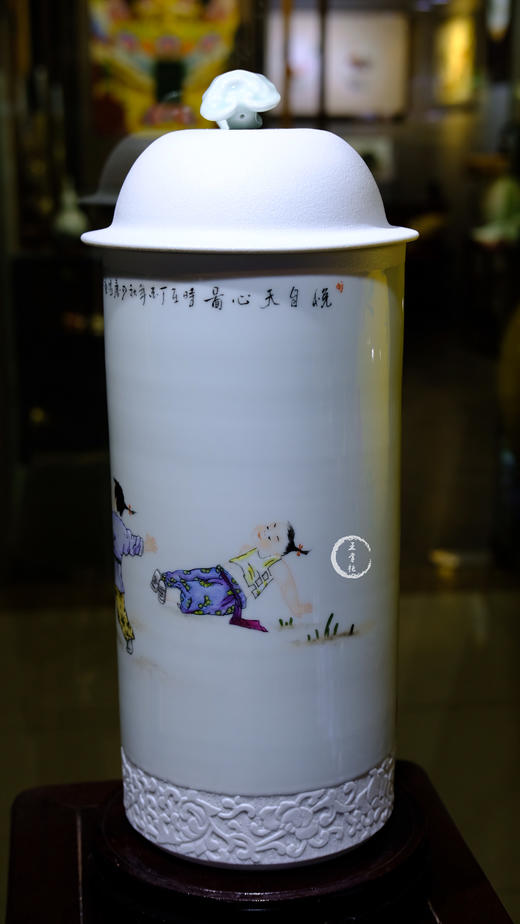 胡庆阳：粉彩悦自天心图茶叶罐 商品图3