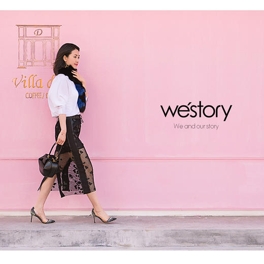 westory春夏亮钻优雅社交单鞋女尖头浅口透明鞋W281E50221 商品图3