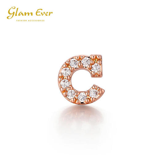 【已下架】积分换购 | GlamEver 全钻字母耳钉简约时尚创意耳环1个.潮快闪[福利品] 商品图3