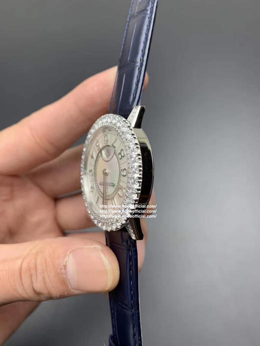 ZF积jia约会系列Q3523570腕表，尺寸36X9.8mm，共镶有186颗施华洛世奇美钻，女士腕表，皮表带，透底，自动机械机芯 商品图12