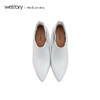 westory2018年秋冬新款短靴皮面切尔西尖头女鞋高跟鞋W284S80021 商品缩略图3