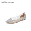 westory2019春夏新款闪亮平底单鞋浅口舒适女鞋W29AE50011 商品缩略图1