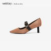 westory新款浅口单鞋中跟女鞋扣带高跟鞋W283E70541 商品缩略图2