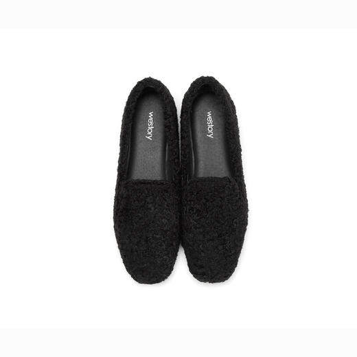 westory商场专柜同款平底一脚蹬休闲鞋毛毛鞋百搭圆头乐福鞋单鞋女W283M70271 商品图3