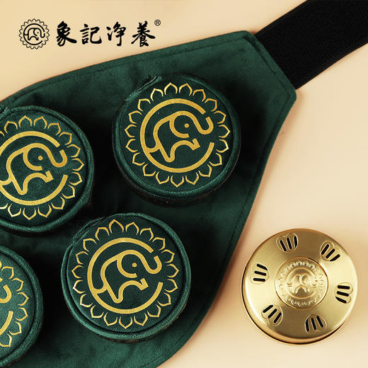 分销【腰腹四联】艾灸盒/套装--54柱艾柱+铜盒+布套+穴位图/无烟艾灸套装/随身灸 商品图8