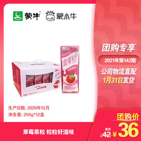 真果粒草莓果粒250g×12盒