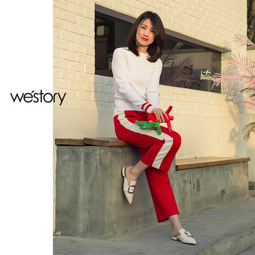 westory商场同款春夏包头拖鞋扣带尖头皮面女鞋拖鞋W281J50581 商品图0