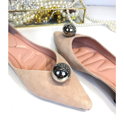 westory商场专柜同款彩色平底单鞋显瘦V口尖头平底鞋女单鞋W29AH50101 商品图3