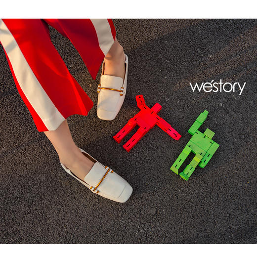 westory英伦皮鞋韩版女鞋复古乐福鞋舒适小白鞋W281M50141 商品图2