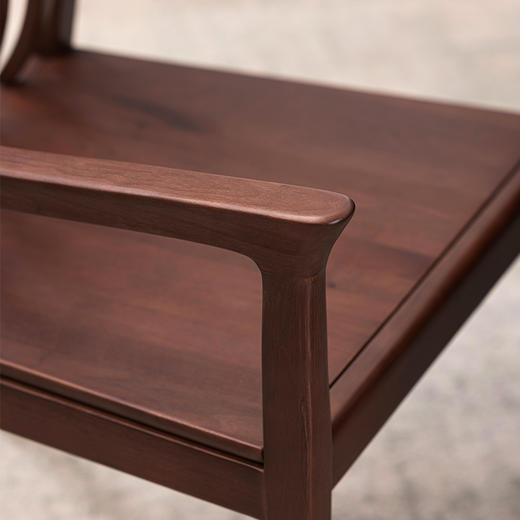 【现代实木风-NJT4204C03书椅】现代实木/ 现代简约/书房/北美黑胡桃/实木书椅 商品图2