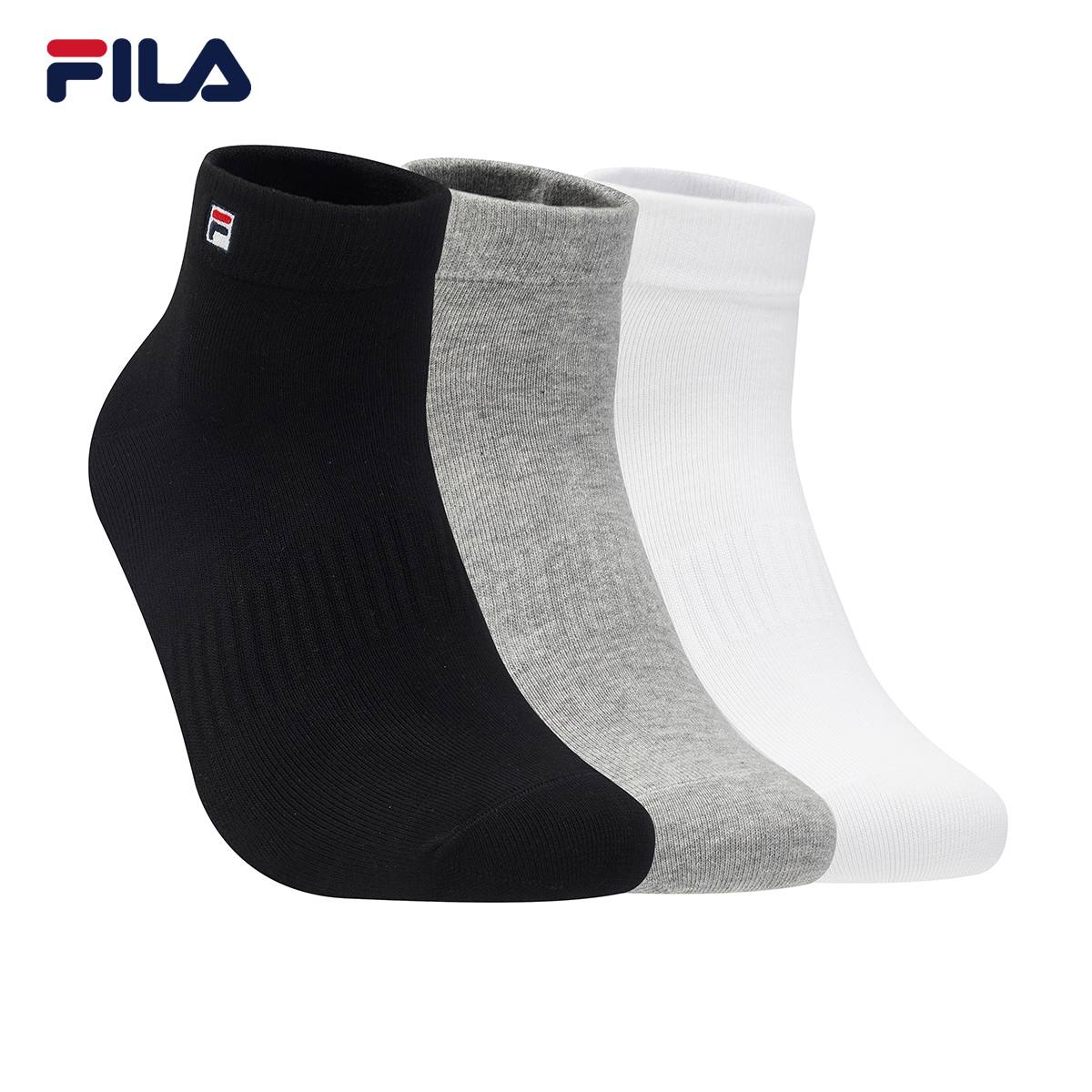 FILA 斐乐 男子低腰袜套装 2020新款透气柔软舒适运动低腰袜F13M048304F