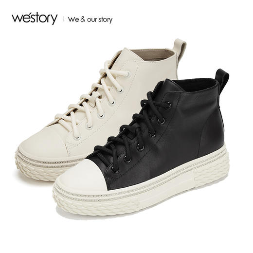 westory商场同款秋冬百搭运动休闲女平底潮鞋两色 W29DF80571 商品图1